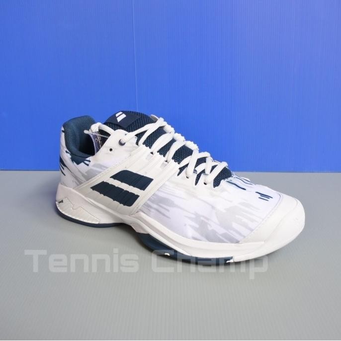 Sepatu Tenis Babolat Fury White Estate Blue/Tennis Shoe Babolat Ori