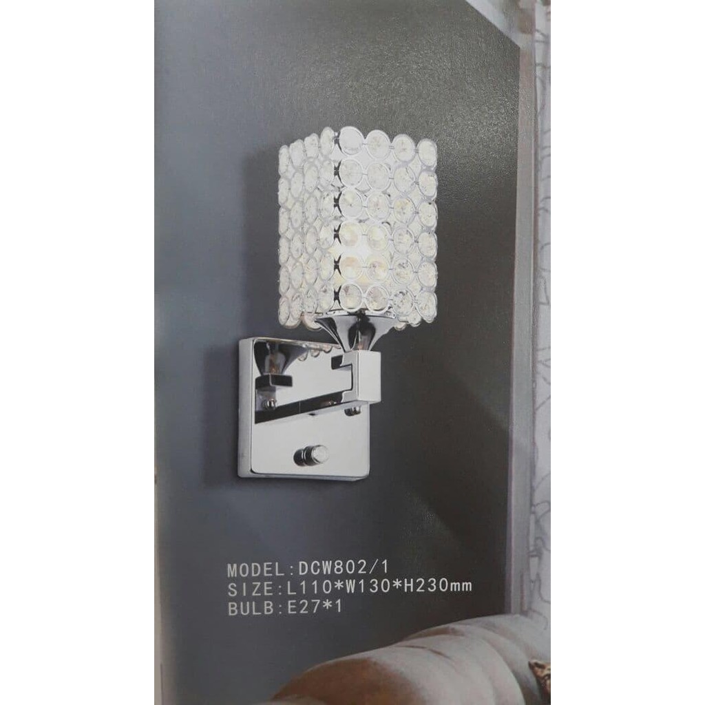 LAMPU DINDING/HIAS/TEMPEL/KAMAR/CRYSTAL/DIMMER