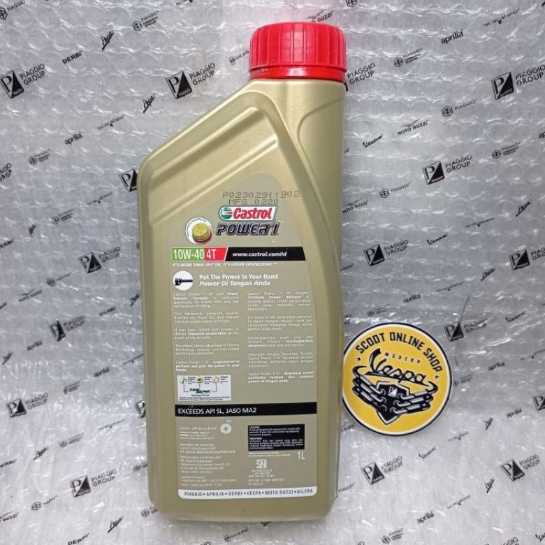 BDG Oli Mesin Vespa Matic Castrol Recomended Piaggio TERLARIS