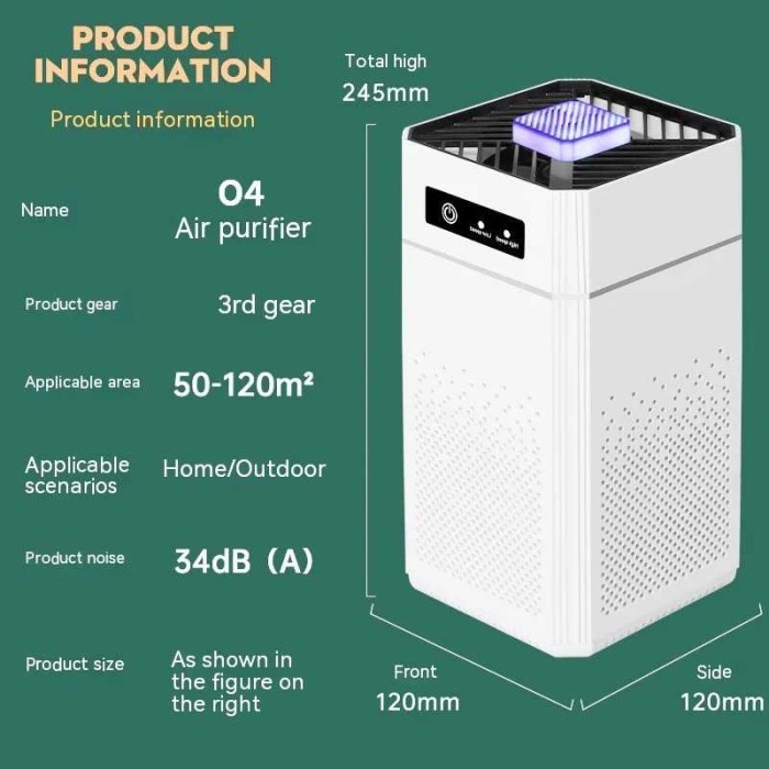Air Purifier Inteligent Hepa Filter Negative Ion