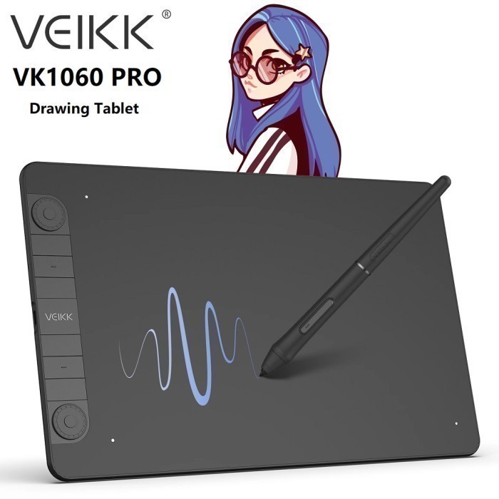 VEIKK VK1060 PRO - DIGITAL GRAPHICS DRAWING TABLET WITH PEN TABLET P05