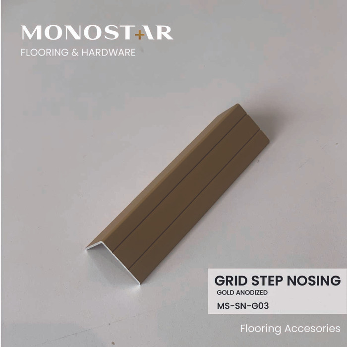 Step Nosing Grid Kuku Macan Aksesoris Tangga Variasi Matt Lantai Spc