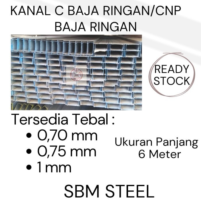 Unik Kanal C / Cnp Baja Ringan Tb 1 Mm Panjang 6M