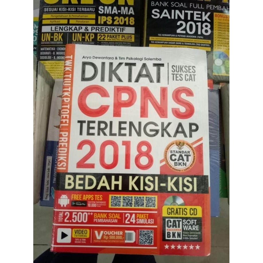 

BUKU DIKTAT CPNS TERLENGKAP 2018 BEDAH KISI KISI GRATIS CD, ORIGINAL