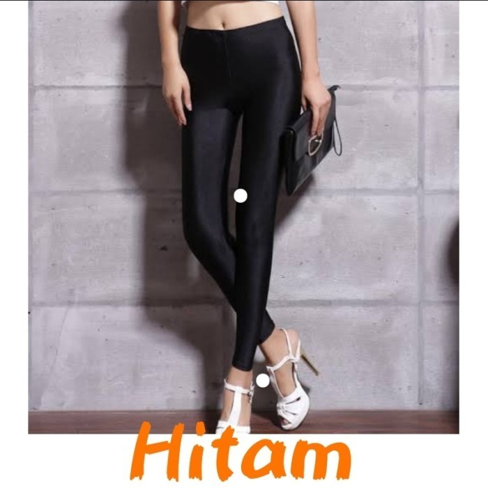 Legging Korea Lycra Velevet Glosy / Celana Legging Wanita Mengkilat