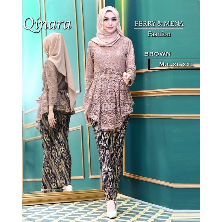 [EXCLUSIVE] MODEL TERKINI SETELAN KEBAYA WISUDA MODERN HIJAB REMAJA STYLE MODIS BRUKAT QINARA