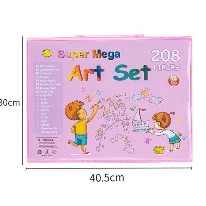 

Crayon Set 208Pcs / Krayon Mewarnai Anak 208Pcs / Pensil Warna Set