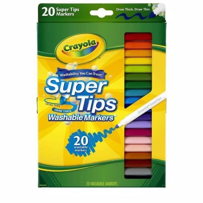 

Supertips Crayola Washable Fineline Marker 20Ct Super
