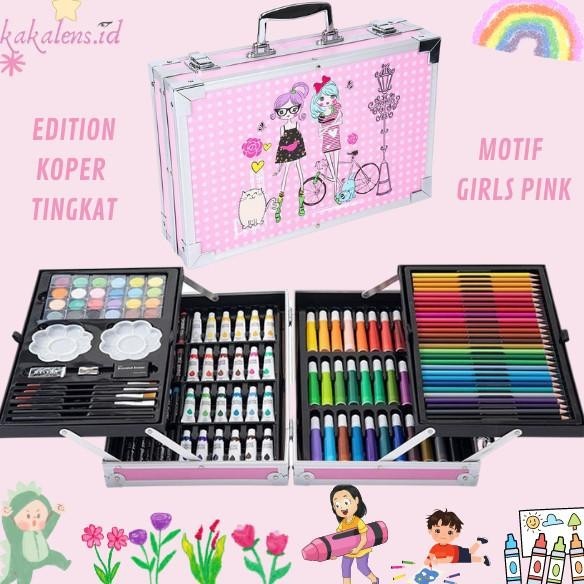

Crayon Set Koper Premium Lengkap Komplit Besar Mewah 145 Pcs New Model