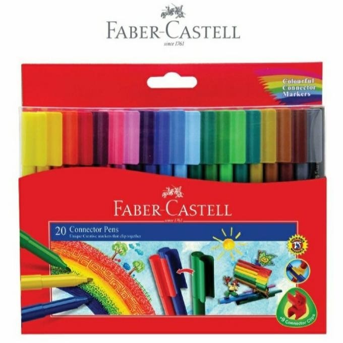 

Faber Castell Connector Pen Spidol Warna Isi 10 , 20 , 30 , 50 , 60