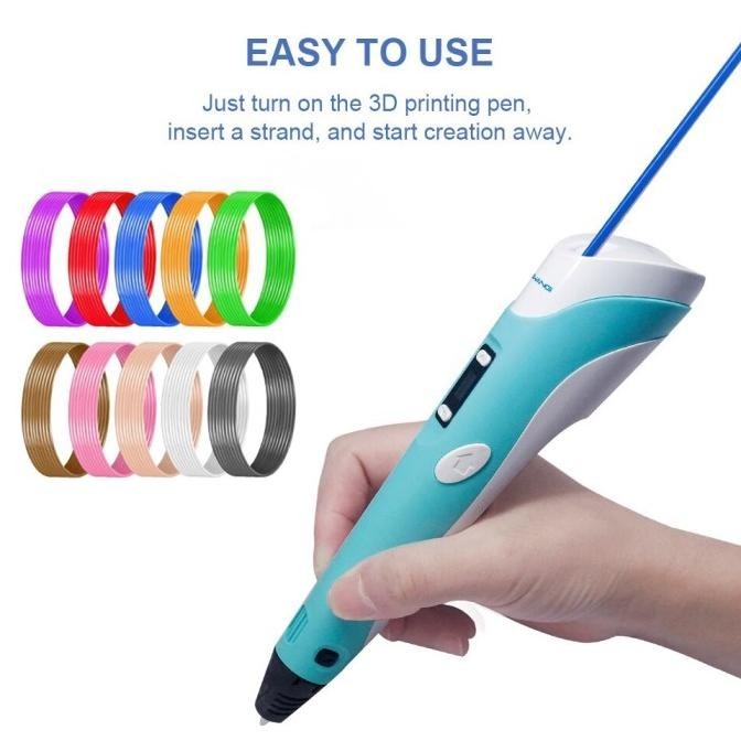 

3D Printing Pen / Pena 3D Murah Drawing Lukis Abs Filamen Mainan Diy/