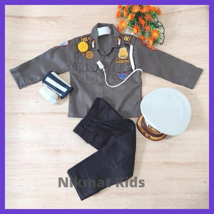 New Baju Polisi Anak Laki Laki Seragam Profesi Anak Baju Kostum Anak Polantas Dinas Polisi Lalu Lint