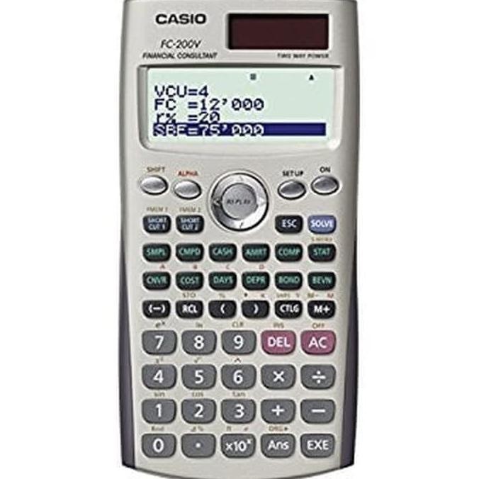 

readyy!!! kalkulator casio fc-200v original financial calculator finance keuangan future value