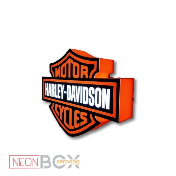 Neon Box Harley Davidson Tulisan Timbul