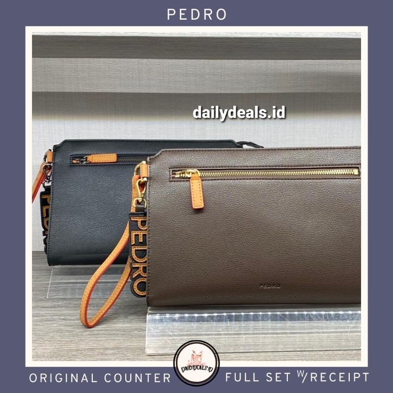 PM2-46320047 Textured Clutch with Keychain - Jastip P3DRO ORIGINAL COUNTER TAS BAG CLUTCH PRIA COWOK