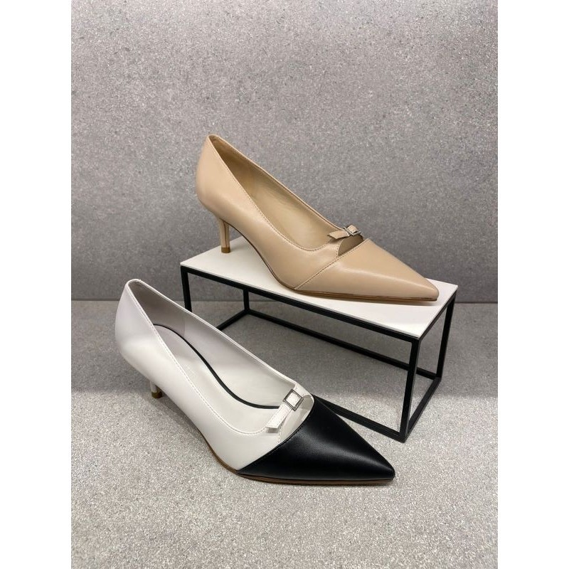 #1-61720174 BUCKLE Strap - Jast[p] CK ORIGINAL COUNTER TWO TONE POINTED TOE HEELS PUMPS STORE AUTHEN