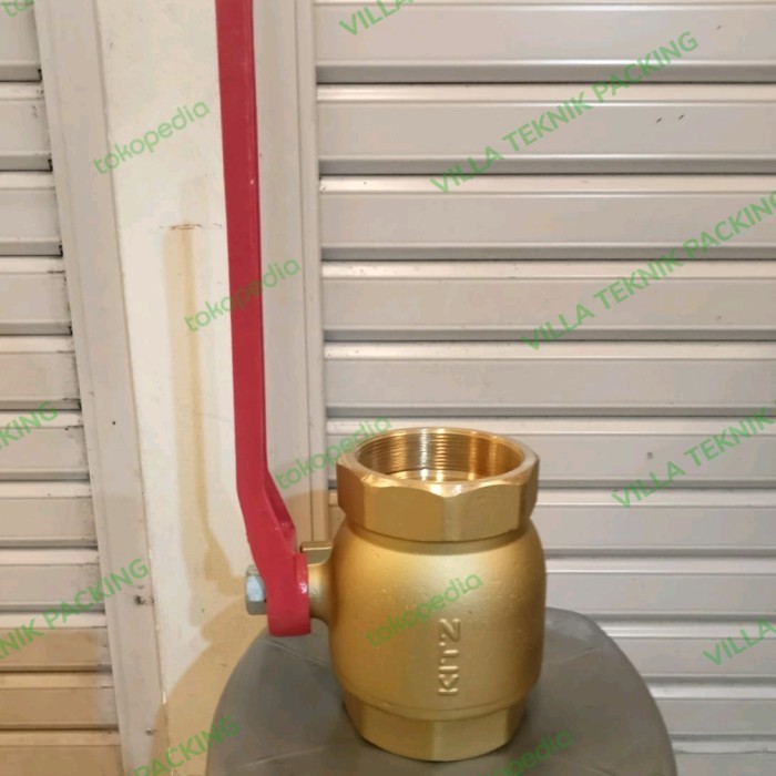 Ball valve Kitz Kuningan Drat 3" inch / Stop Kran Kuningan Kitz
