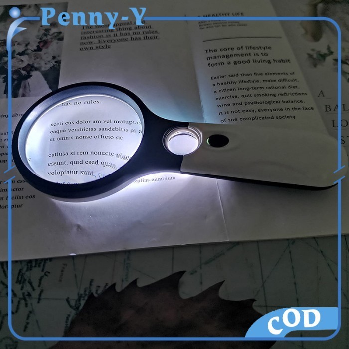 

Terlaris 2in1 Pembesar Dengan Lampu LED Membaca Magnifying Glass Kaca Pembesar SALE