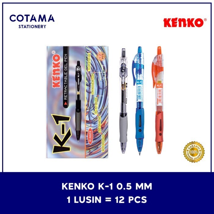 

Terlaris Pulpen Kenko K1 Retractable 0.5 mm - 1 lusin isi 12 pcs SALE