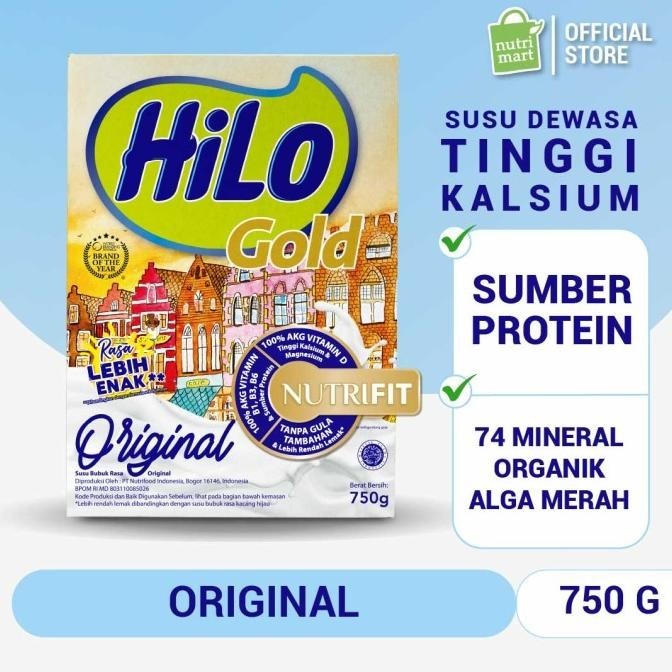 

HiLo Gold Original (Plain) 750gr - Susu Tinggi Kalsium