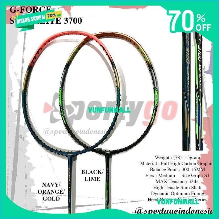 RAKET LINING G-FORCE SUPERLITE 3500 / 3600 / 3700 / 3800 / 3900 HIGHT CLASS 
