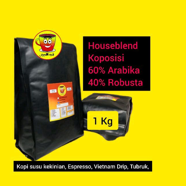 

Beans Houseblend Es Kopi Susu Kekinian Blend 1Kg 500gram 250gram Arabika Mix Robusta Roasted Bean Termurah Terlaris Terenak