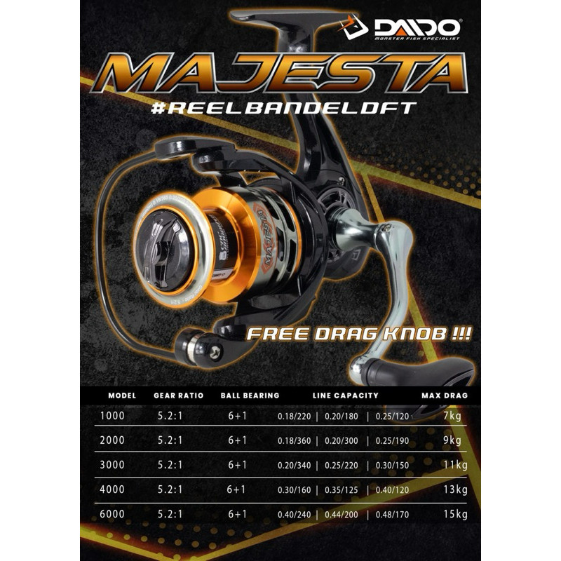 [TERBARU] REEL l REEL DAIDO MAJESTA/VULCANE 1000-6000 POWER HANDLE