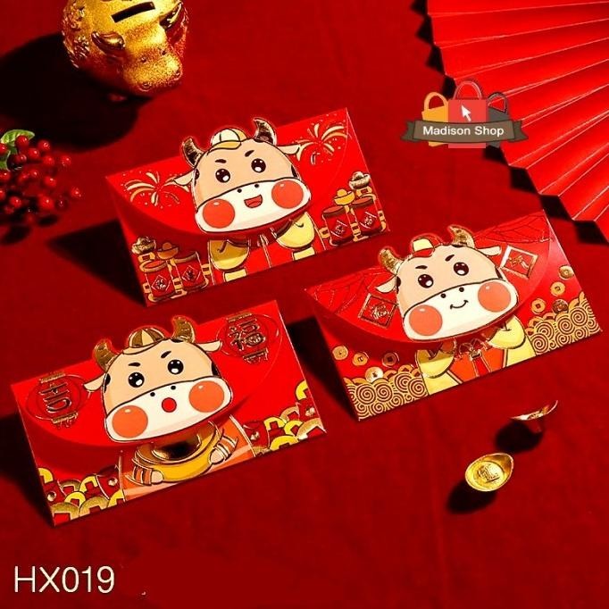 

OLH - Angpao Kerbau Amplop Panjang isi 3 Ampau Imlek Murah Ampao Kebo Emas TERLARIS