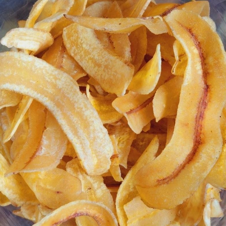 

Keripik kripik Pisang Asin Panjang koin manis Snack Camilan kiloan