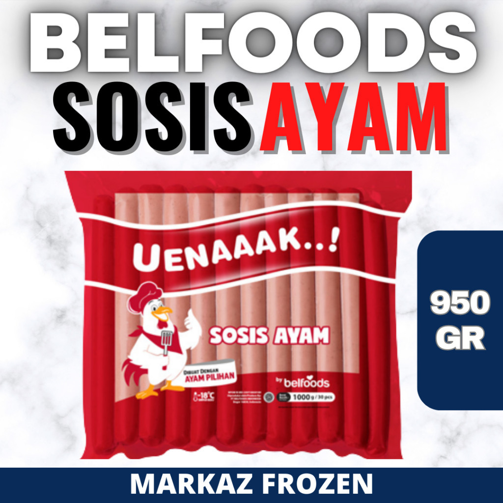 

BELFOODS UENAK SOSIS AYAM 950GR (6/Q)