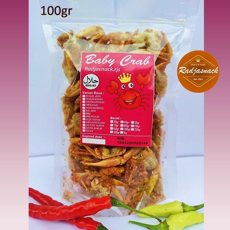 

BABY CRAB CRISPY VIRAL 100gr | MAKANAN RINGAN | SNACK BABY CRAB KRISPY | RAJUNGAN KRISPY KHAS RADJANACK