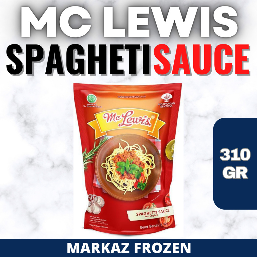 

MC LEWIS SPAGHETTI SAUCE BOLOGNESE 310GR (20/Q)