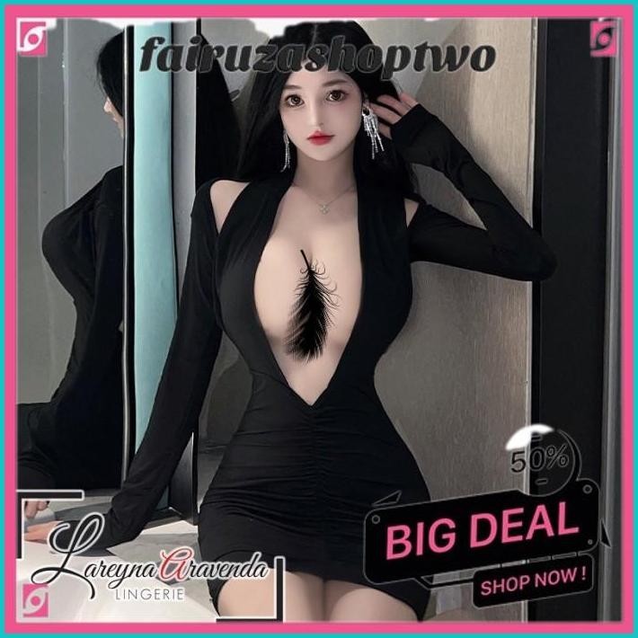 BEST SELLER BAJU TIDUR WANITA GAUN MALAM PANJANG HITAM SEKSI NAKAL 