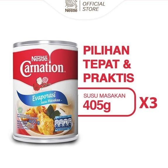 

NESTLE Carnation Susu Masakan Evaporasi 405g - 3pcs