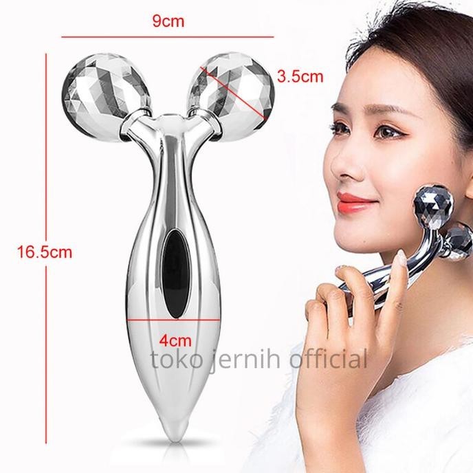 3D Roller Massager Face Penirus Alat Pijat Wajah Manual 3D V Platinum