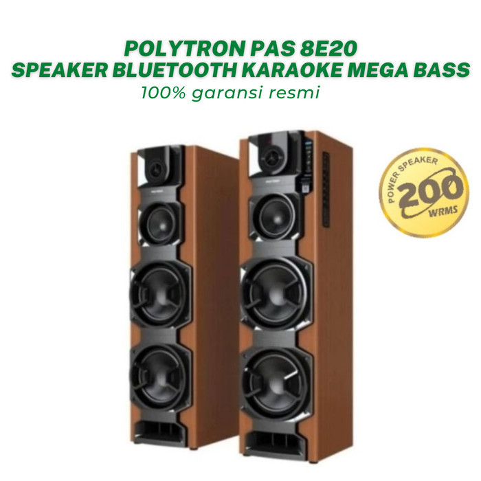 Termurah Speaker Aktif Polytron Pas 8E20 Speaker Bluetooth Karaoke Super Bass Bebas Ongkir