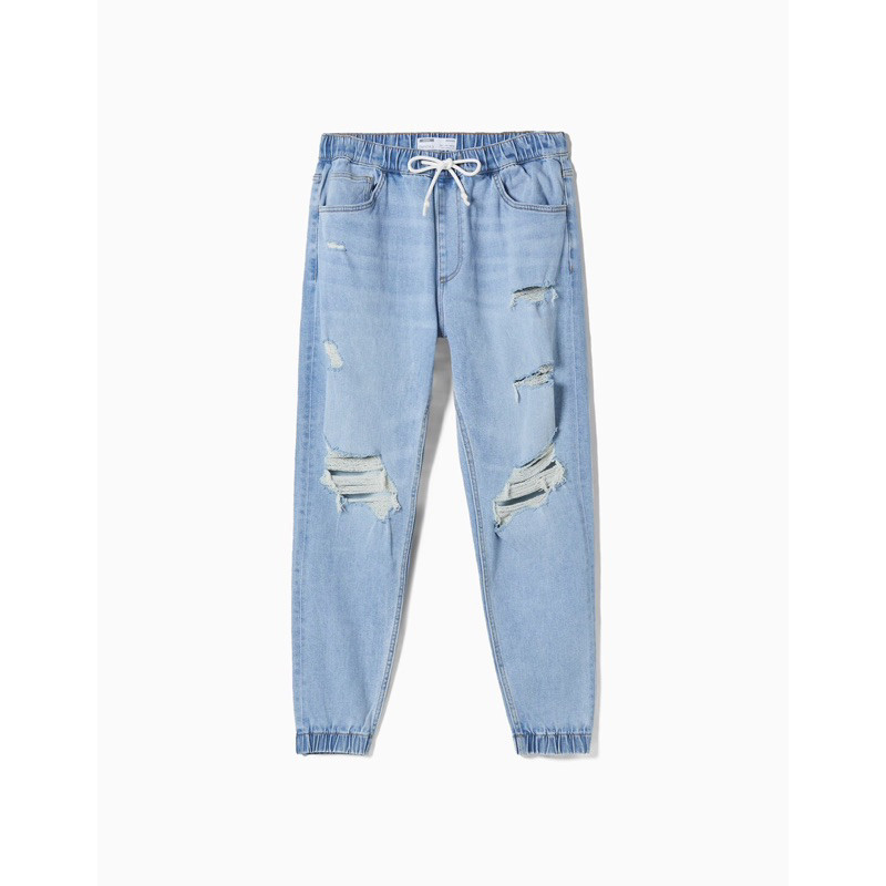 [NEW ARRIVALS] MODEL TERIKINI BERSHKA Ripped Jogger Jeans