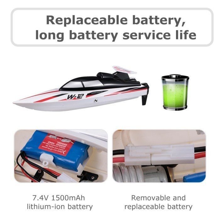 Gdt 2.4G Wl912A Rc Racing Boat 35Kmh High Speed Rc Boat Toys Cai