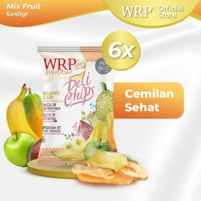 

WRP Delichips Mix Fruit 6 X 40G - Keripik Buah