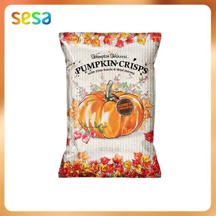 

Hampton Harvest Pumpkin Crisps Honey Cinnamon 140 g | Snack Sehat