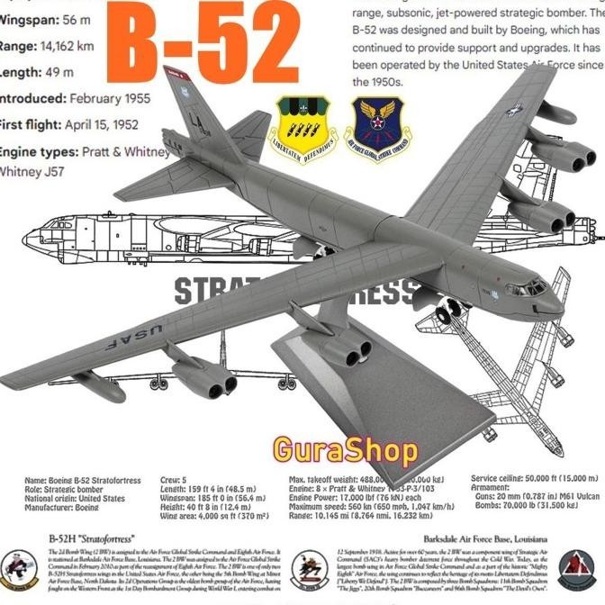 Pesawat Boeing B-52 Stratofortress Bomber 1/200