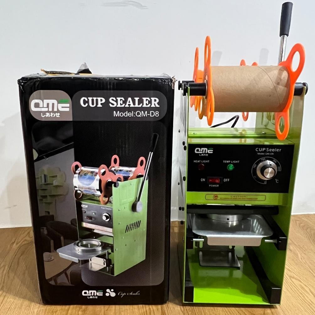 QME Mesin Cup Sealer Mesin Press Gelas Plastik bisa  Sealing Machine Alat penutup minuman Mesin Sege