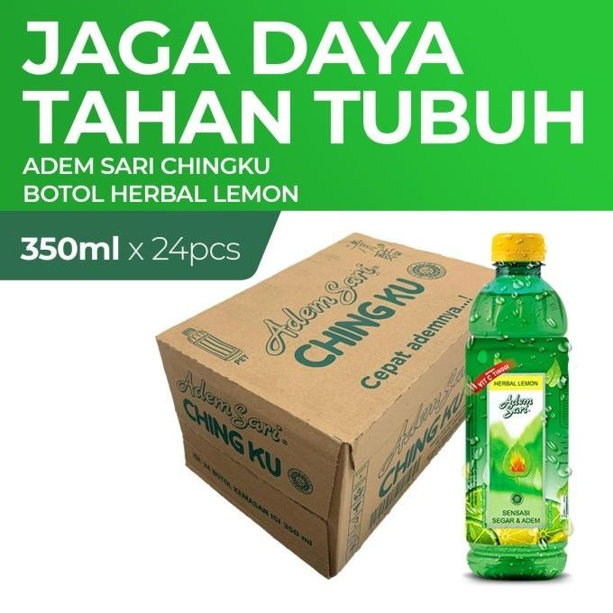 

Adem Sari Ching Ku Minuman Penyejuk Botol Herbal Lemon 1 Ctn350 Ml