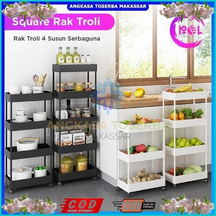 READY RAK SUSUN RAK TROLI RAK PLASTIK YEYE LEMARI DAPUR PAKAIAN KAMAR / RK03 TERBARU