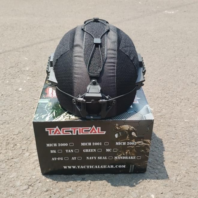 Helm Tactical Mich 2001 Cover Hitam Rel Wendy