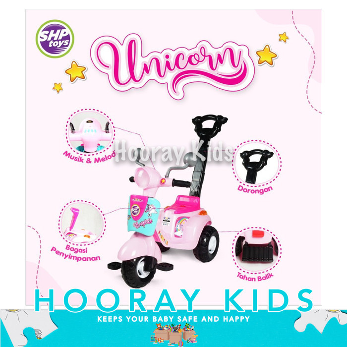 MAINAN MOTOR MOTORAN SEPEDA DORONG ANAK RODA TIGA VESPA SHP 609 BESAR ORIGINAL BEST QUALITY