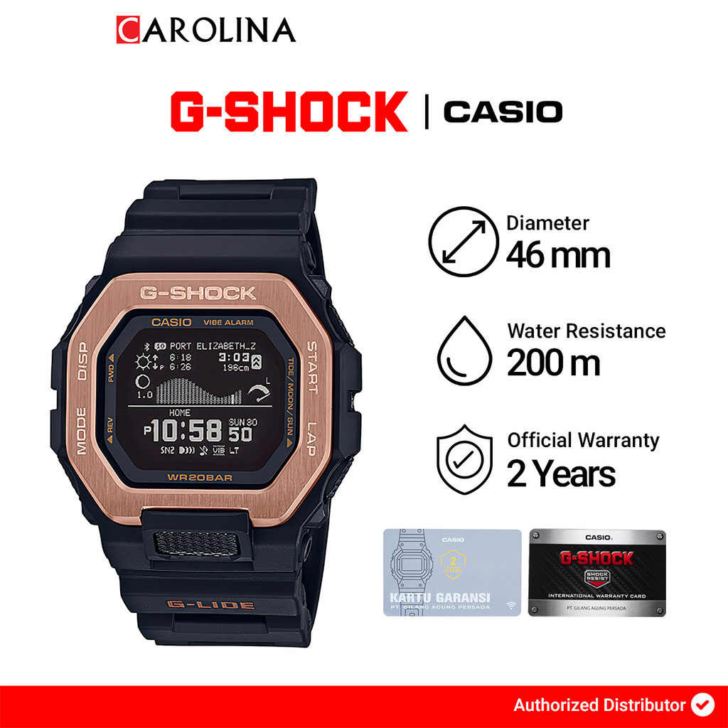 Jam Tangan Pria G SHOCK GBX-100NS-4D Digital Dial Black Resin Band