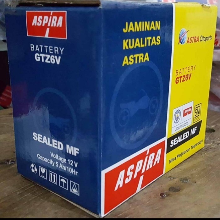 Aki Motor Honda Vario 125, Vario 150 Gtz6V Aspira Astra Aki Kering