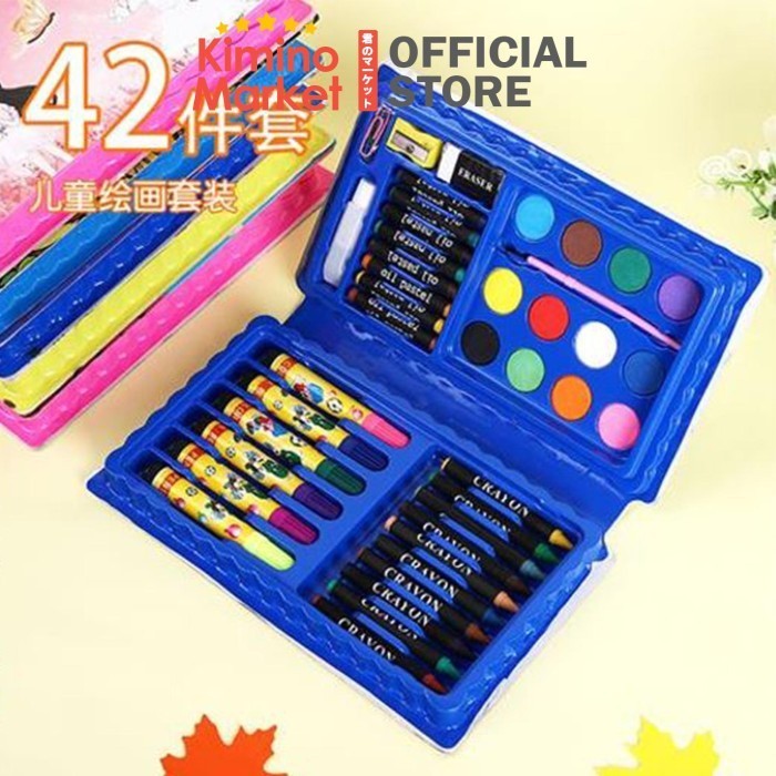 

Set 42 Pcs Krayon Sil Warna Mewarnai Crayon Set Menggambar