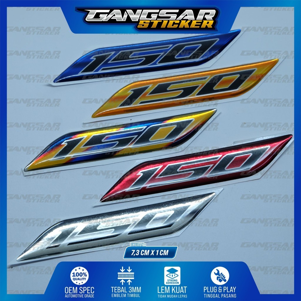 Emblem timbul 150 vario / emblem 150 honda